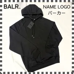【新品タグ付】BALR. ボーラー NAME LOGO HOODIE パーカー L ブラックのサムネイル