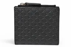 2026年最新】グッチ Gucci 財布 二つ折り財布 マイクロGG ブラック
