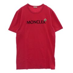 美品 MONCLER Tシャツ ワッペン レッド 赤 S 国内正規品 3S743 - メルカリ