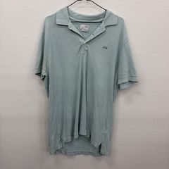 Y567 LACOSTE ポロシャツ L相当 水色 90's ラコステ 古着卸 アメリカ仕