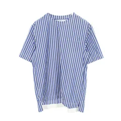 サカイ Sacai カットソー ストライプ 半袖 ブルー コットン カットソー メンズ Used Aのサムネイル