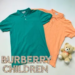 BURBERRY CHILDREN バーバリーチルドレン ポロシャツ 半袖 キッズ オレンジ & グリーン　2枚セット160Aサイズ