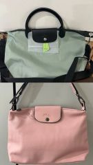 【美品】LONGCHAMP ロンシャン トートバッグ キャンバス 騎手馬刺繍 美品】LONGCHAMP ロンシャン トートバッグ キャンバス 騎手馬刺繍