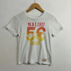 TRUE RELIGION トゥルーレリジョン ロゴ プリント Tシャツ ピチT Malibu ヤシの木 アメカジ Y2K USA製 ホワイト レディース サイズ L/GE162のサムネイル