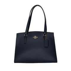 極美品✨COACH コーチ モリー トートバッグ ネイビー A4収納可 肩掛け