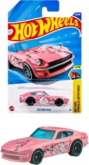 ホットウィール ベーシックカー ダットサン 240Z ピンク 桜デザイン JFN33 194735302505 【WJ214】のサムネイル