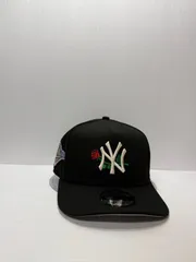 ニューエラ ニューヨークヤンキース ワールドシリーズ1996 ローズ刺繍 9fifty A-FRAME スナップバックキャップ ブラックカラー