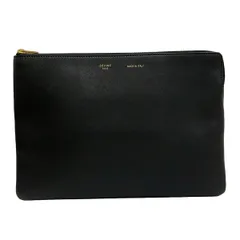 CELINE(セリーヌ) クラッチバッグ美品  ソロ クラッチポーチ 黒 レザーのサムネイル