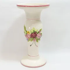 ポルトガル製インテリア ■【花器】ポルトガル製/手描きのフラワーベース 花柄 7010A 雑貨 インテリア 西洋磁器 ギフト【未使用】