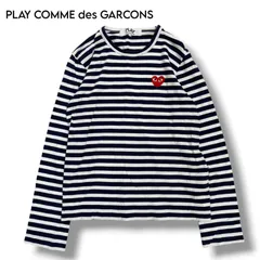 【PLAY COMME des GARCONS】ボーダー Tシャツ L ネイビー AD2022L