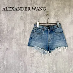 『ALEXANDER WANG』アレキサンダーワン（24）カットオフデニムショートパンツ　ダメージ加工のサムネイル