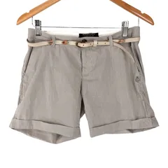 MAISON SCOTCH ローライズ ベルト付き ストライプ柄 ショートパンツ ハーフパンツ サイズ25 レディース 古着 y2kのサムネイル
