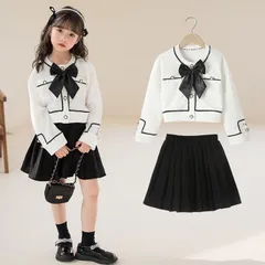 新品 入学式 スーツ 女の子 2点セット セットアップ キッズ フォーマル ガールズ 子供服 制服 春 秋 スカート 七五三 卒業式 卒園式 入園式 入学式 ピアノ 七五三 発表会 #vexnaのサムネイル