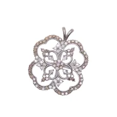 美品 K18WG ダイヤ5.00ct スイング ペンダント トップ ホワイトゴールド/ダイヤモンド ジュエリー 17.8g ネックレス トップ 0061【中古】