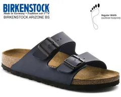 ビルケンシュトック アリゾナ BIRKENSTOCK ARIZONA BS(REGULAR FIT) BLUE　0051751 ブルー ネイビー  レザーサンダル ダブルストラップ サンダル
