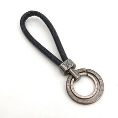 【BOTTEGA VENETA】キーリング ノット 651465 VCP30 BOTTEGA VENETA Key Ring Knot 651465 Black Leather Used Keychain
