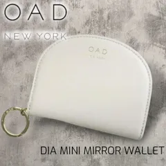 OAD NEW YORK DIA MINI MIRROR WALLET 牛革 オールレザー ミニミラー ウォレット 財布 ミニ財布 定2.9万 ソフトホワイト▲029▼10331k02のサムネイル
