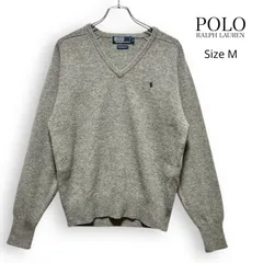 A2664/ Polo Ralph Lauren ポロ ラルフローレン ラムウール ニット セーター グレー SizeM