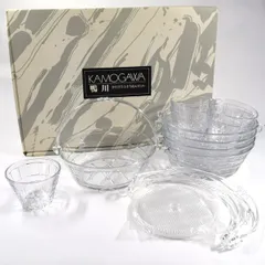 曽我ガラス ◆【ガラス】曽我ガラス/鴨川 手付きそうめんセット(5客) G-482 すまい 雑貨 ギフト ギフト【未使用】