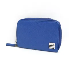 agnes b / アニエスベー ■コインケース 財布 ブルー レザー ナイロン 【財布/サイフ/ウォレット/wallet/コイン】 ブランド