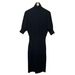 theory luxe(セオリーリュクス) ワンピース サイズ038 M レディース美品  - 黒 タートルネック/七分袖/ロング/ニット