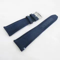 ボーム&メルシエ BAUME&MERCIER 純正 腕時計 ベルト バンド BLVB 尾錠幅17ｍｍ ラグ幅22ｍｍ レザー キャンバス 紺 ネイビー のサムネイル