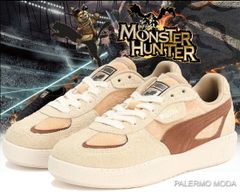 푸마 팔레르모 모다 몬스터 헌터 PUMA PALERMO MODA MONSTER HUNTER TOASTED ALMOND-CREAMY VA 401818-01 몬한 콜라보 스니커즈