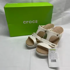 ◇ crocs cyprus v heel w [ 201301-13S ] Oyster/gold サンダル