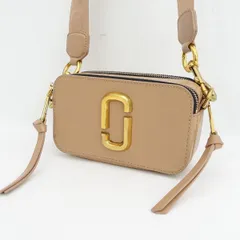 MARC JACOBS / マークジェイコブス ■ミニショルダーバッグ スナップショット レザー ベージュ ゴールド  【バッグ/バック/BAG/鞄/カバン】 ブランド【中古】 