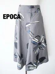EPOCA　エポカ　フラワープリントスカート　定価49000円　日本製　Mサイズ　３８　グレー　ブラック　オフホワイト　他　ロング　おしゃれ　お出掛け　送料込み　6466873のサムネイル