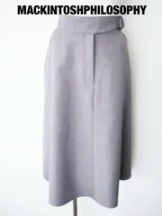 【2024年製】MACKINTOSHPHILOSOPHY　マッキントッシュフィロソフィー　ベルテッドフレアスカート　2024年製　定価26400円　～XSサイズ　34　グレー　シンプル　美品　送料込み　6466872