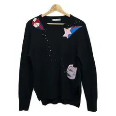 ツモリチサト 長袖セーター サイズ2 M レディース美品  - 黒×ライトピンク×マルチ クルーネック/スパンコール/ラインストーンのサムネイル