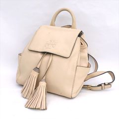 トリーバーチ リュック バッグパック ピンク ベージュ レザー シボ革