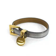 PRADA / プラダ ■ブレスレット　レザー　ベルト　シルバー　M　ケース付き 1IB030 【ブレスレット/バングル/アンクル/アクセサリー】 ブランド【中古】 のサムネイル