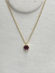 ルビー ミステリーセッティング ネックレス K14YG 0.54ct 1.40g - メルカリ