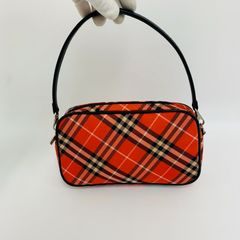 希少 】BURBERRY バーバリー アクセサリーポーチ ノバチェック 赤