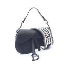 ディオール Dior ハンドバッグ SADDLE サドル ミニ ブラック レザー サドルバッグ レディース Used A