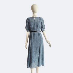 美品✨ ANAYI アナイ フレアワンピース 38 ネイビー 半袖 日本製 