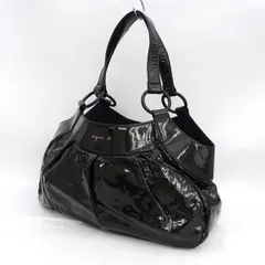 agnes b / アニエスベー ■セミショルダー ハンドバッグ エナメル ブラック トートバッグ 【バッグ/バック/BAG/鞄/カバン】 ブランド【中古】 のサムネイル