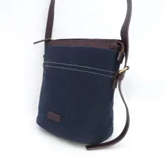 Paul Smith / ポールスミス ■ショルダーバッグ キャンバス レザー ネイビー　ブラウン 【バッグ/バック/BAG/鞄/カバン】 ブランド【中古】 