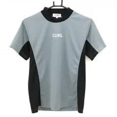 【超美品】クアルトユナイテッドベーシック 半袖ハイネックシャツ グレー×黒 CUBS. レディース L ゴルフウェア CUARTO UNITEDのサムネイル