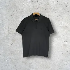BOSS HUGO BOSS/ヒューゴスボス PIMA COTTON/ピマコットン 半袖ポロシャツ ワンポイント刺繡 PERU製 Lサイズ  グレーのサムネイル