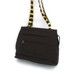 フェラガモ レザー フラット ショルダーバッグ チェーンストラップ
