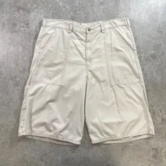 GENUINE Dickies ジェニュインディッキーズ  ワークショーツ ハーフパンツ リップストップ メンズW38 古着 LOOSE FIT ルースフィット ビッグサイズ 大きいサイズ ホワイトベージュ