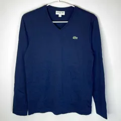 ラコステ VネックロングTシャツ ロングスリーブ スリムフィット USサイズXS ネイビー TH0397 メンズ LACOSTE トップス