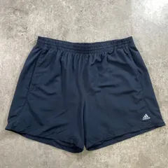 adidas アディダス ポリエステルショーツ ショートパンツ メンズXL 古着 CLIMATE スポーツ メッシュライナー 紺色