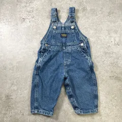 kids 90年代頃 USA製 OSHKOSH オシュコシュ デニム オーバーオール サロペット キッズ12ヵ月相当 80cm相当 古着 子供服 ベビー服 