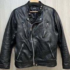 ◇極美品/現行◇SCHOTT バワリー MA-1 レザージャケット ブラック 