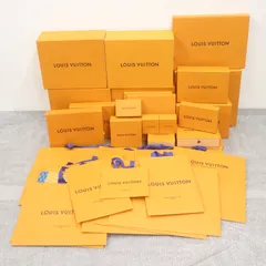ITDZIIVVLFEO LOUIS VUITTON ルイヴィトン BOX 空き箱 ショッパー 純正 紙袋 オレンジ ブランド箱 まとめ インテリア ショッパー23枚 箱23個