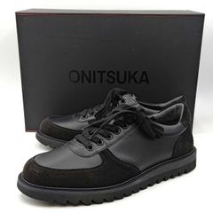 [미사용] 오니츠카 타이거 THE ONITSUKA COURT-S 코트 에스 25cm 블랙 1183C413 Onitsuka Tiger 가죽 스니커즈